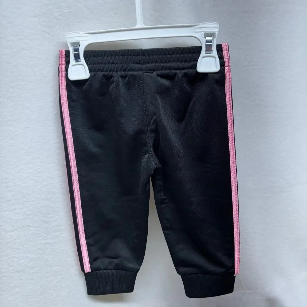 Adidas Baby Track Suit - 6 Months - Black and Pink‎